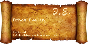 Dohos Evelin névjegykártya